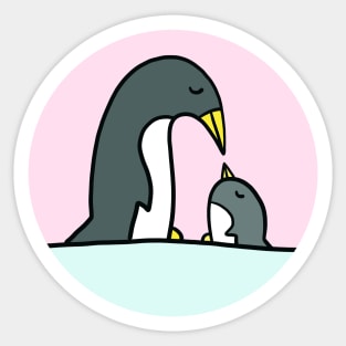 Penguin couple - kiss Sticker